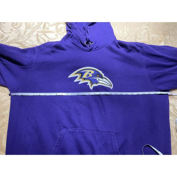 NFL Team Apparel Baltimore Ravens Football Hoodie Purple ESTIMATED SIZE flaw - Picture 7 of 10